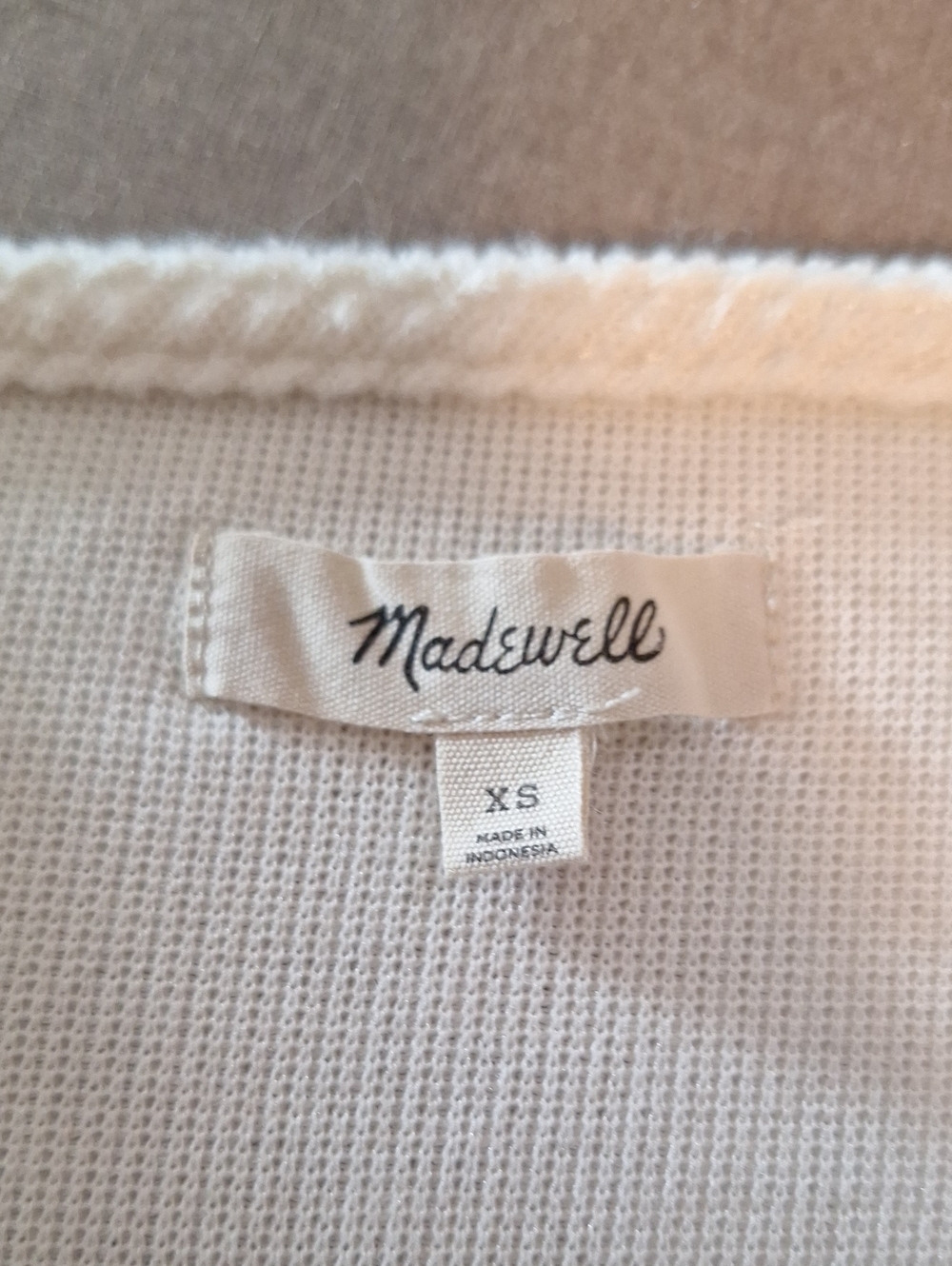 Madewell Cream Ribbed Top - Picture 6 of 12